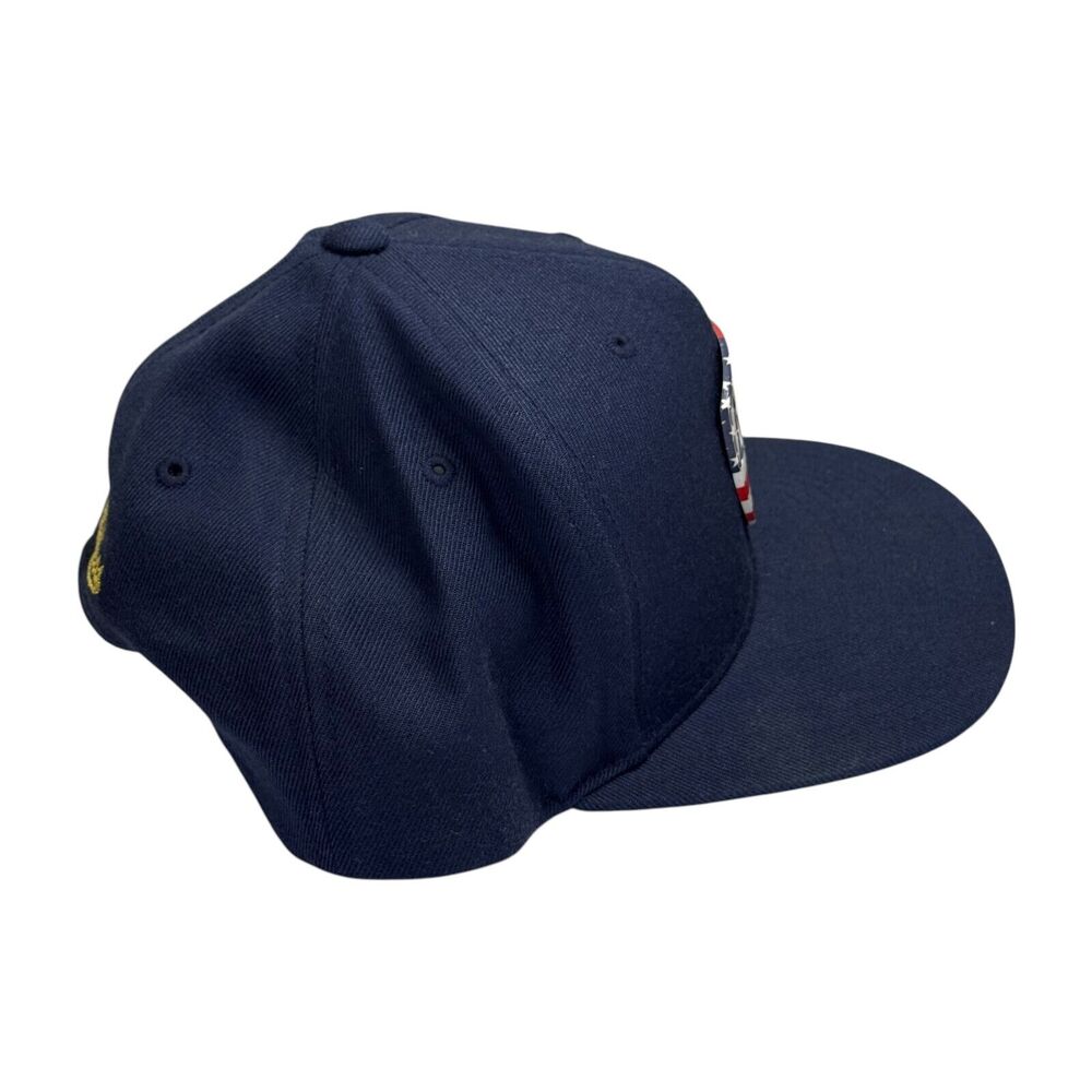 Mitchell & Ness Baseball Cap Men's One Size Navy Blue Logo Casual Snapback Hat - Picture 5 of 7